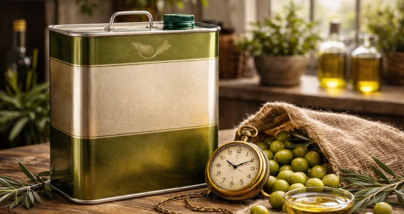 Lattina di olio extravergine di oliva Cristofaro conservata al riparo dalla luce