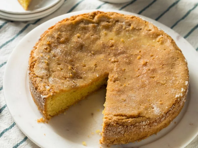 Torta di ceci all'olio extravergine di oliva, dolce vegano e gluten-free
