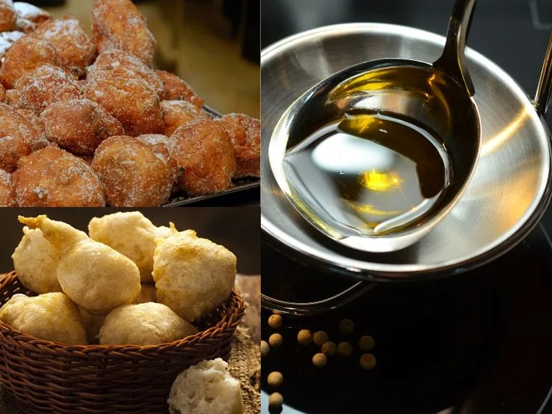Pettole pugliesi appena fritte, dorate e croccanti