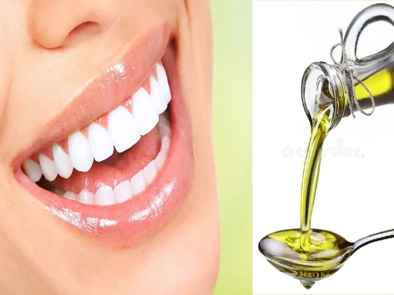 Cucchiaio di Olio Extravergine di Oliva usato per la pratica dell'Oil Pulling