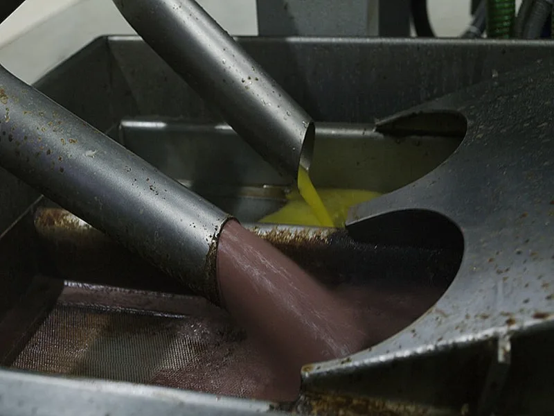 Decanter centrifugo per la separazione dell'olio dalla sansa in frantoio