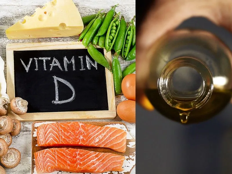 Bottiglia di olio extravergine di oliva Cristofaro fonte di vitamina D