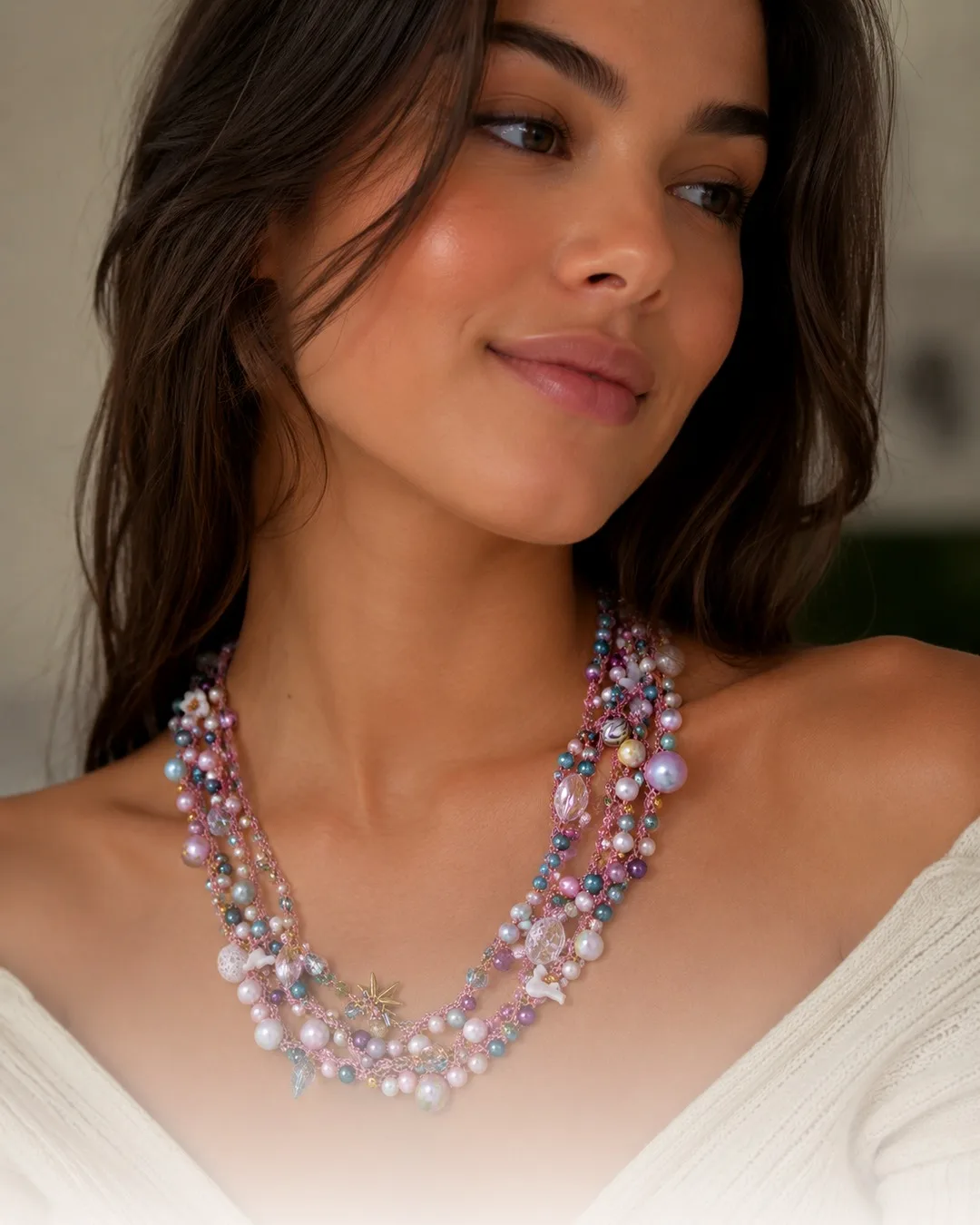 Collana intrecciata a mano della linea Atelier